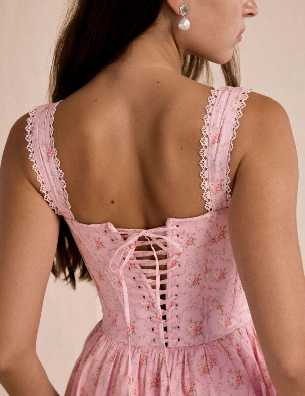 Stretch Cotton Rose Midi