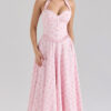 Stretch Cotton Rose Midi