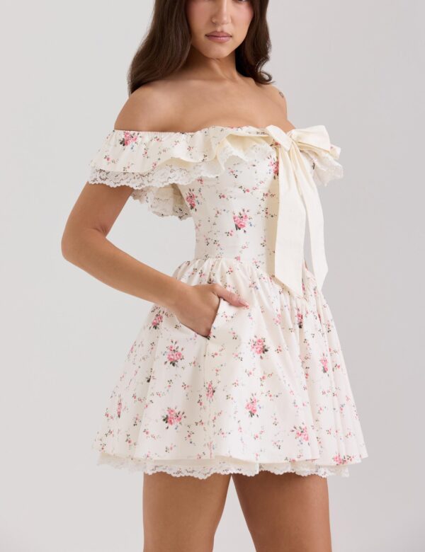 Off-Shoulder Floral Mini