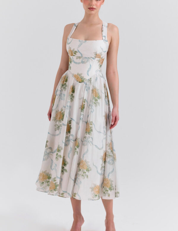 Vintage Blue Corset Maxi