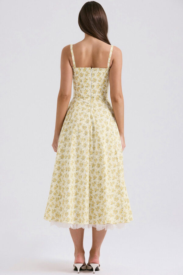 Slim Fit Print Halter Maxi Dress.