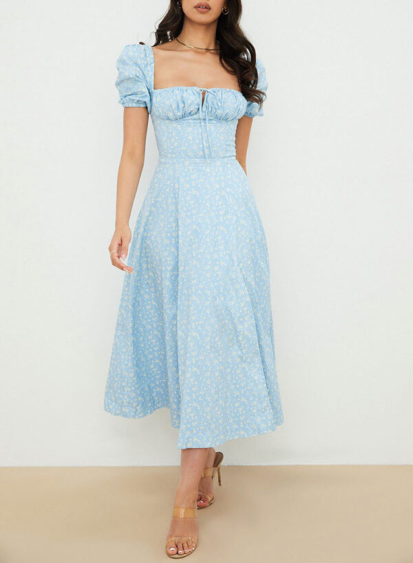 Puff Sleeve Slit Maxi.