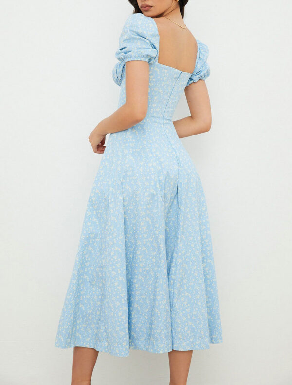 Puff Sleeve Slit Maxi.